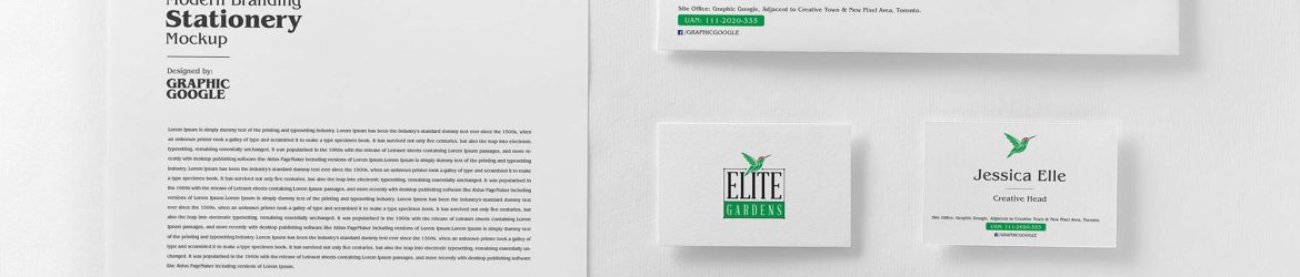 Free Modern Branding Stationery Mockup (PSD)