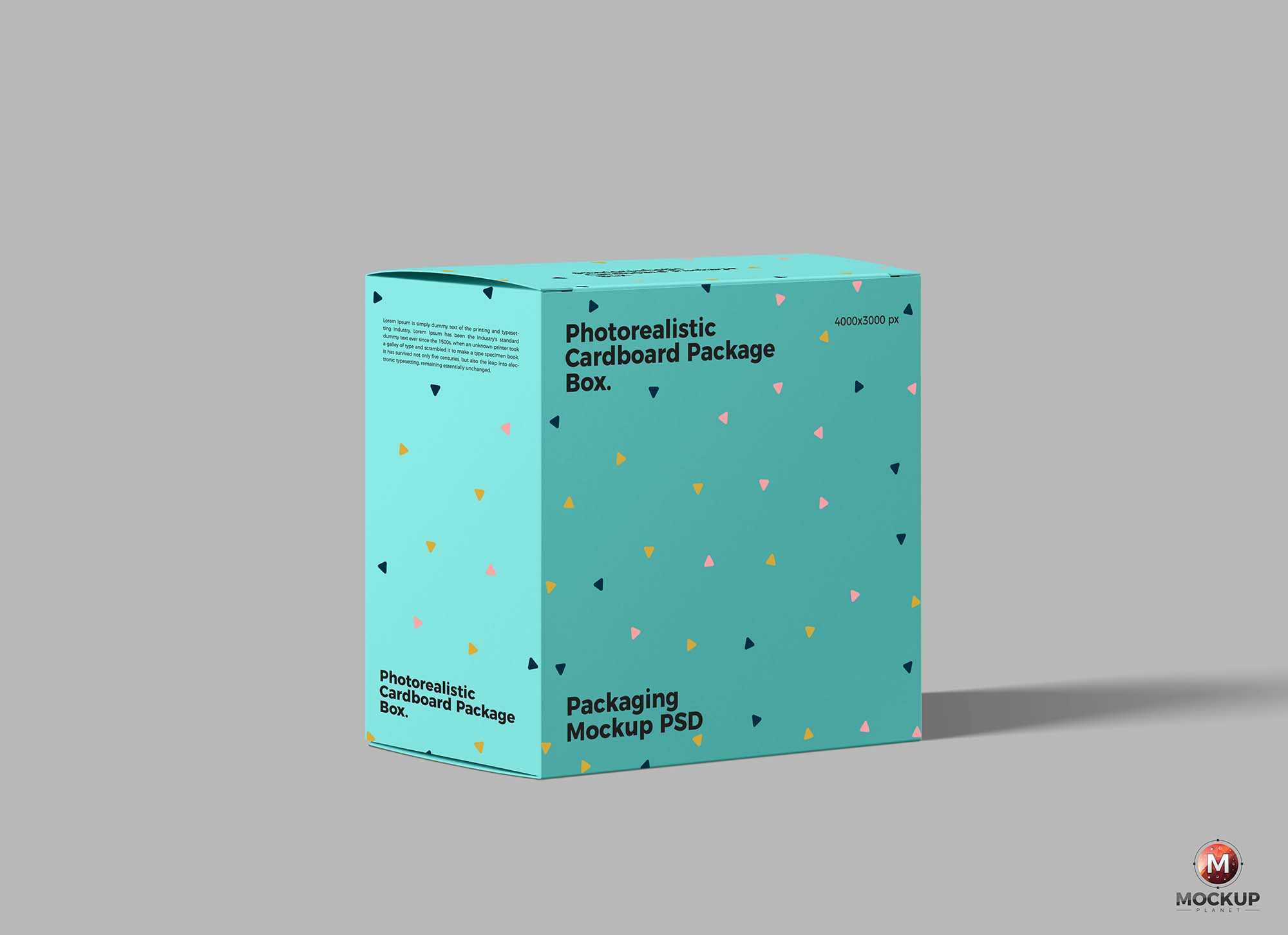 Free Packaging Box Presentation Mockup (PSD)
