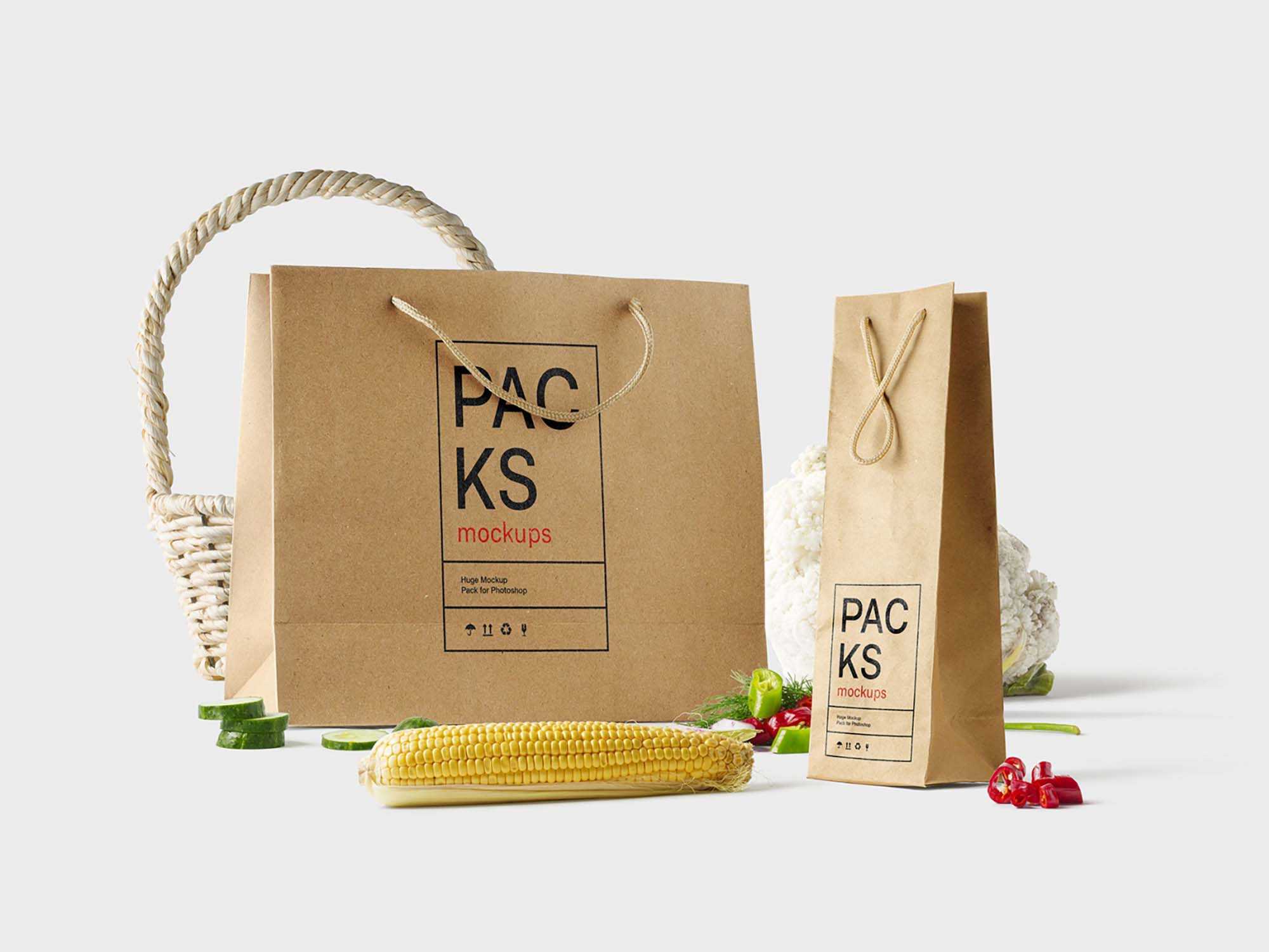Free Packaging Scene Mockup (PSD)