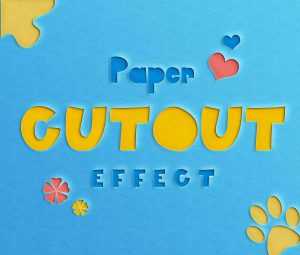 Free Paper Cut-Out Text Effect (PSD)