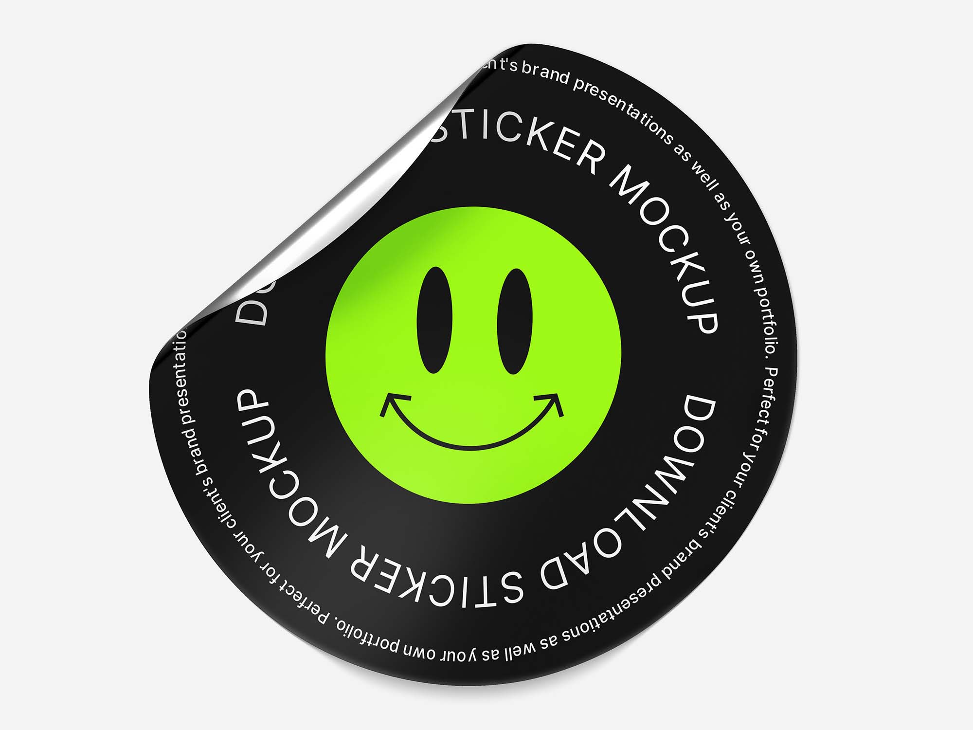 Free Peeling Sticker Mockup (PSD)