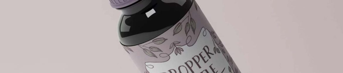 Free Perspective Dropper Bottle Mockup (PSD)