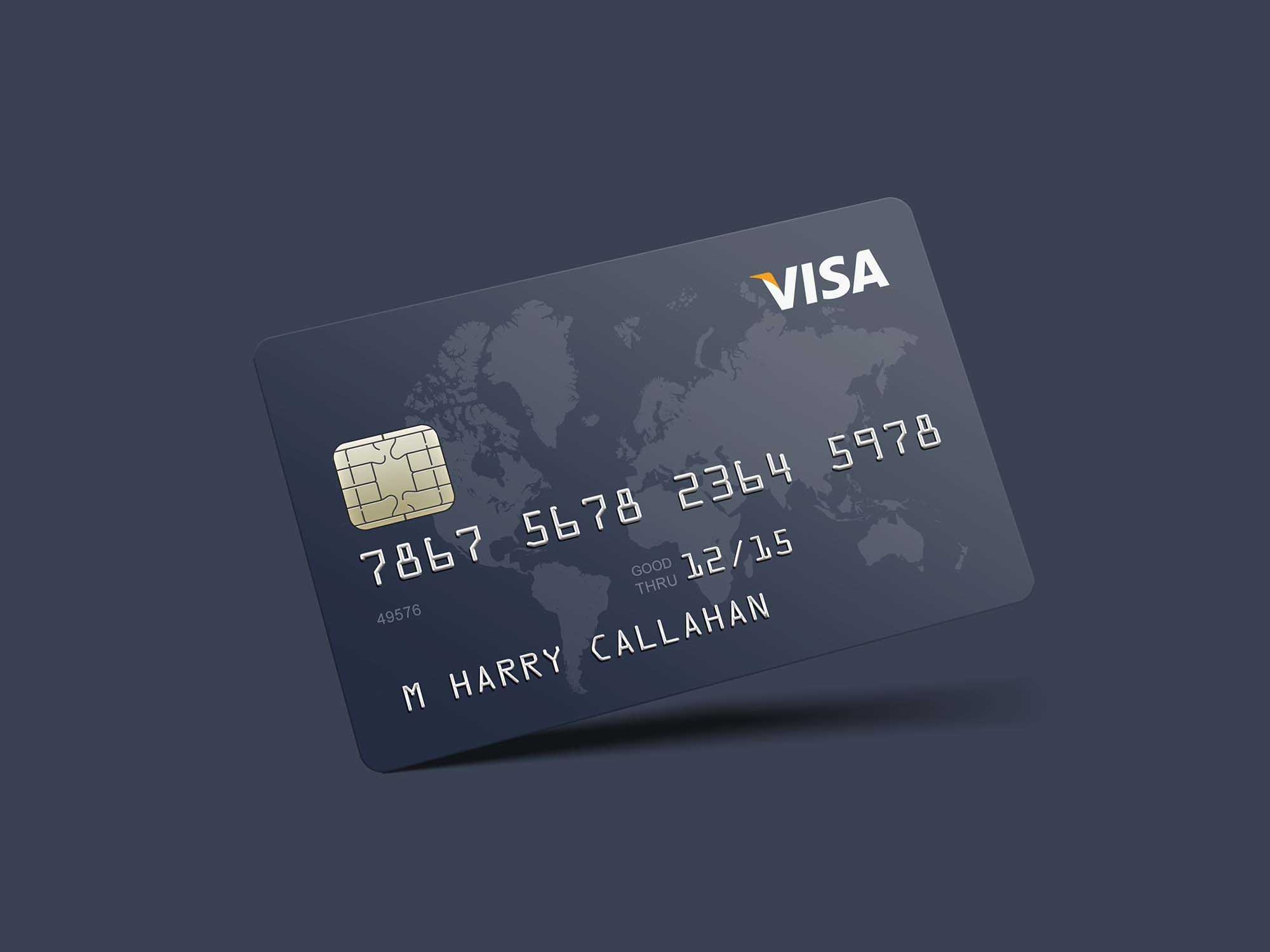Free Photorealistic Credit Card Mockup (PSD)