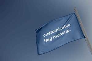 Free Realistic Flag Mockup (PSD)