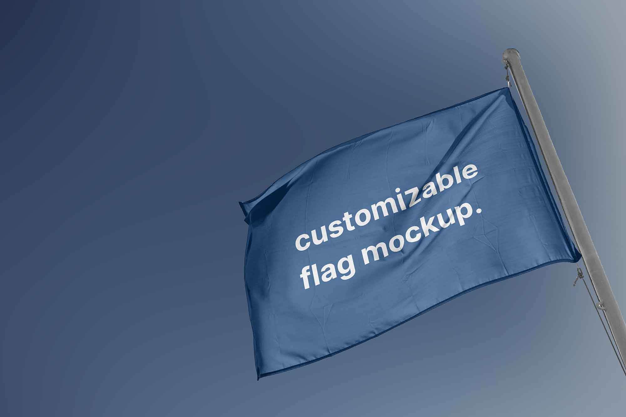 Free Realistic Flag Mockup (PSD)