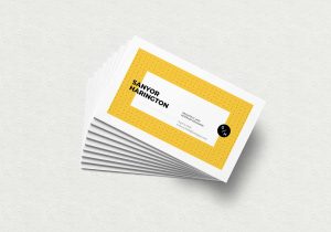 Free Realistic Stacked Business Card Mockup (PSD)