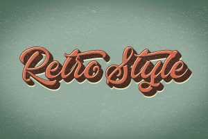 Free Retro Vintage Text Effect (PSD)