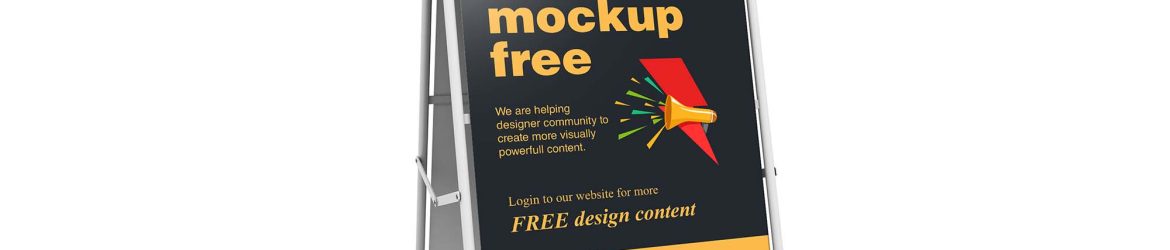 Free Road Standee Mockup (PSD)