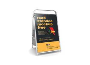 Free Road Standee Mockup (PSD)
