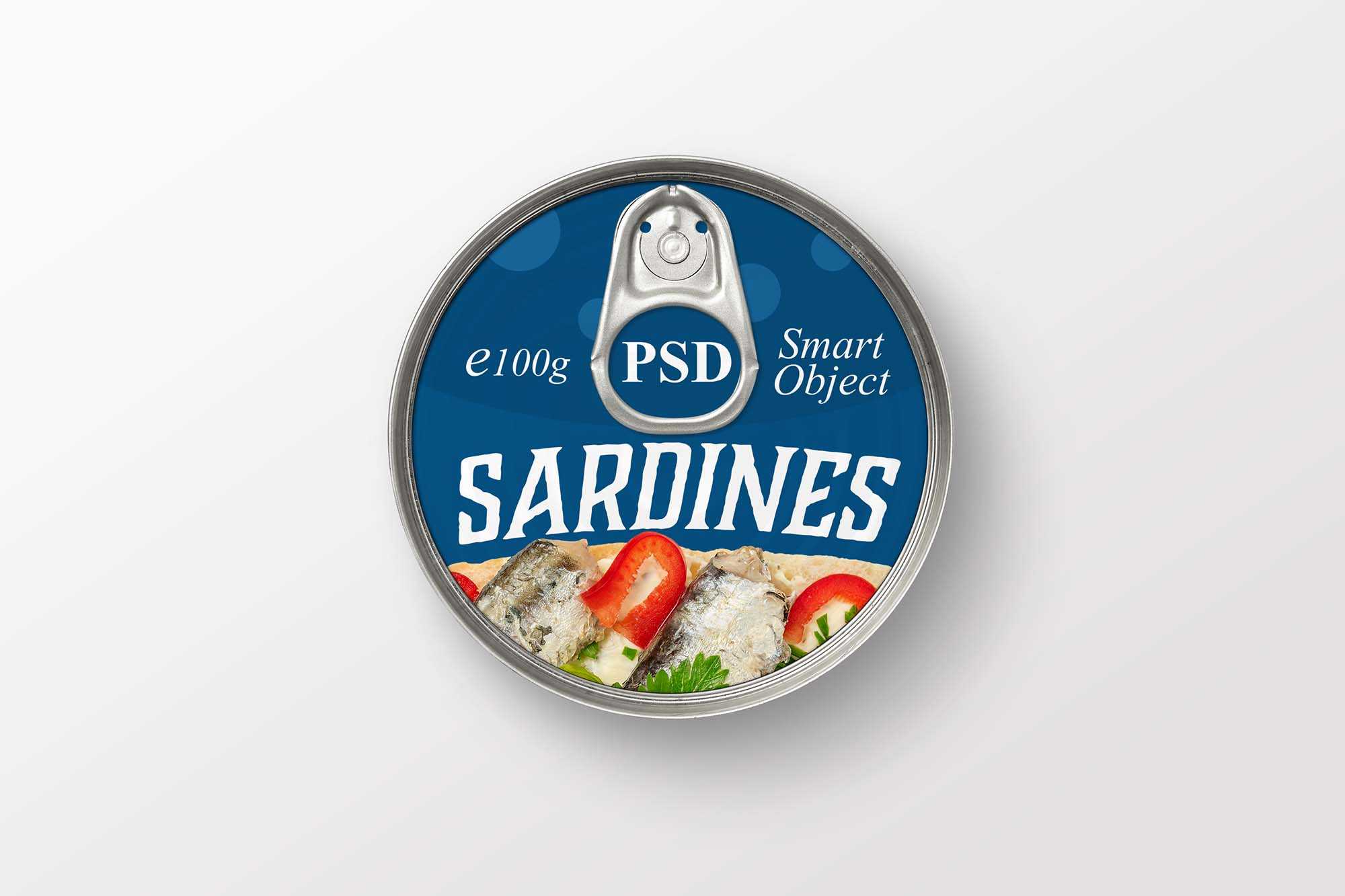 Free Round Tin Can Mockup (PSD)