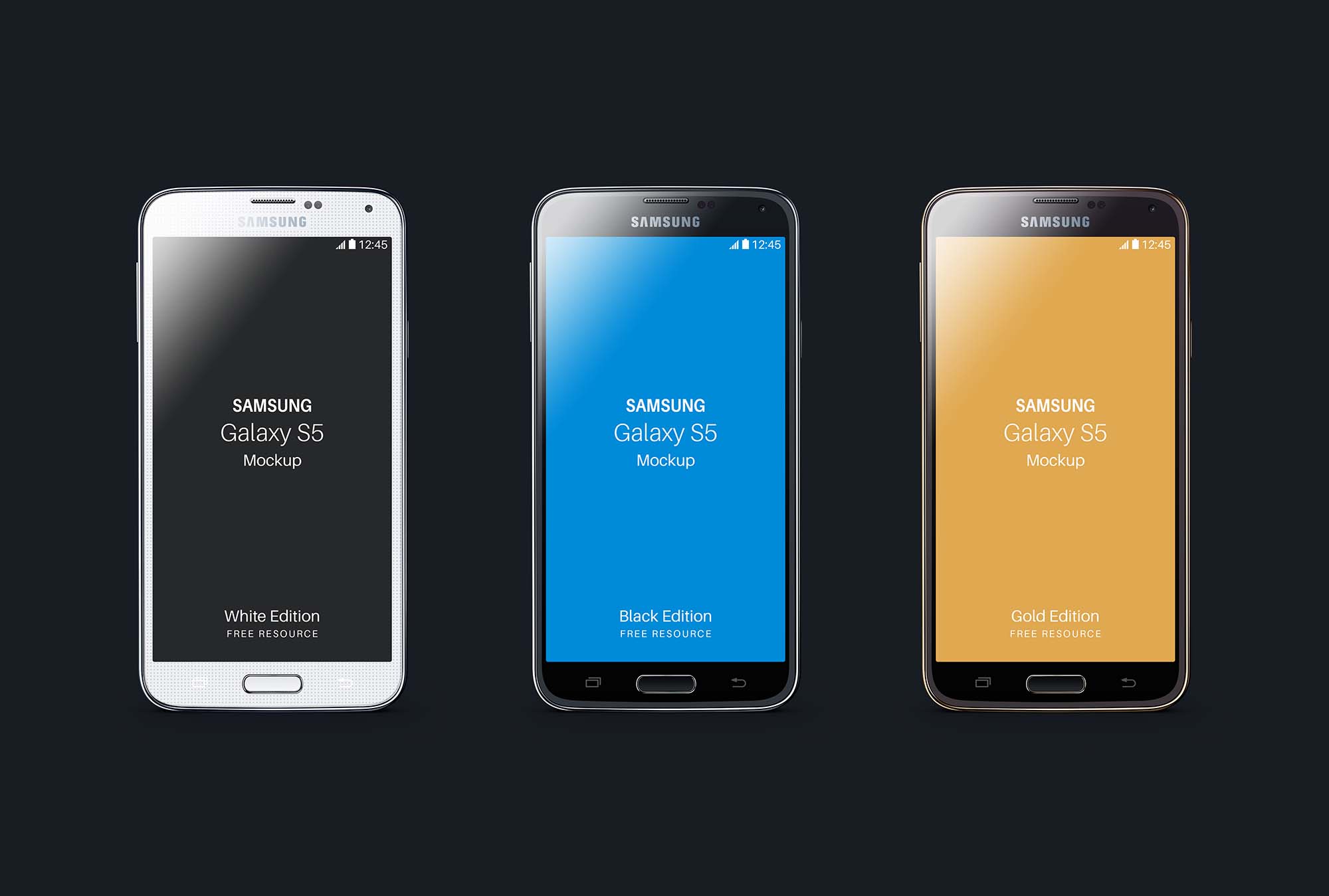 Free Samsung Galaxy S5 Mockup (PSD)