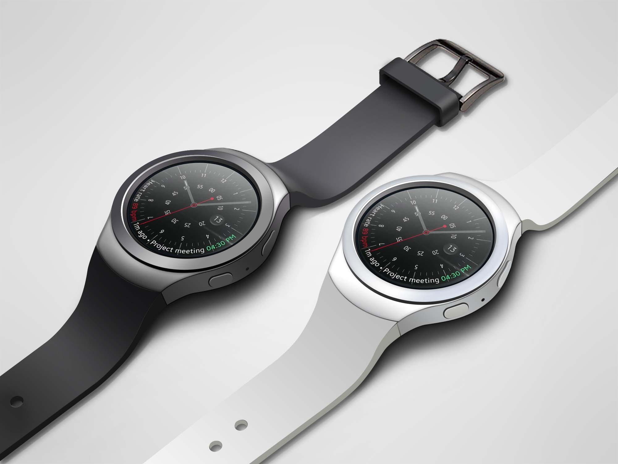 Free Samsung Gear S2 Watch Mockup (PSD)