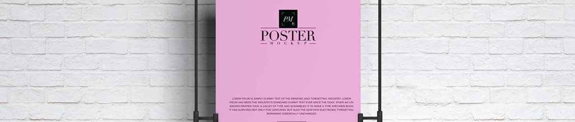 Free Sandwiched Clasps Poster Mockup (PSD)