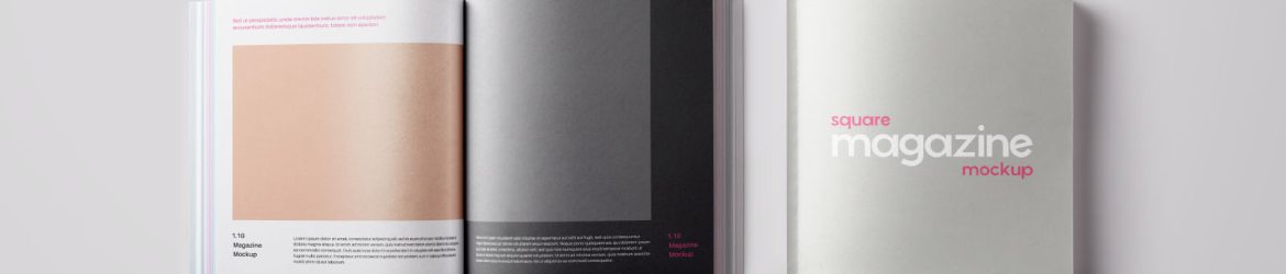 Free Square Magazine Mockup (PSD)