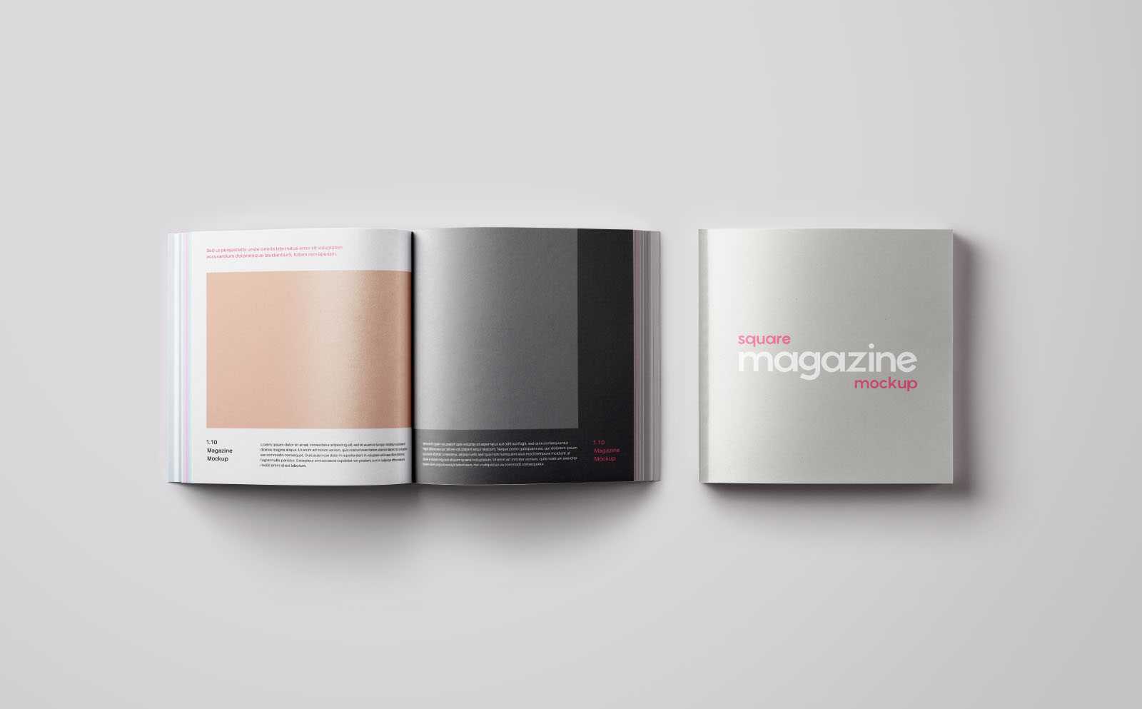 Free Square Magazine Mockup (PSD)