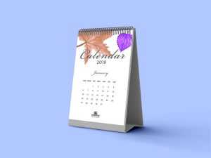 Free Standing Desk Calendar Mockup (PSD)