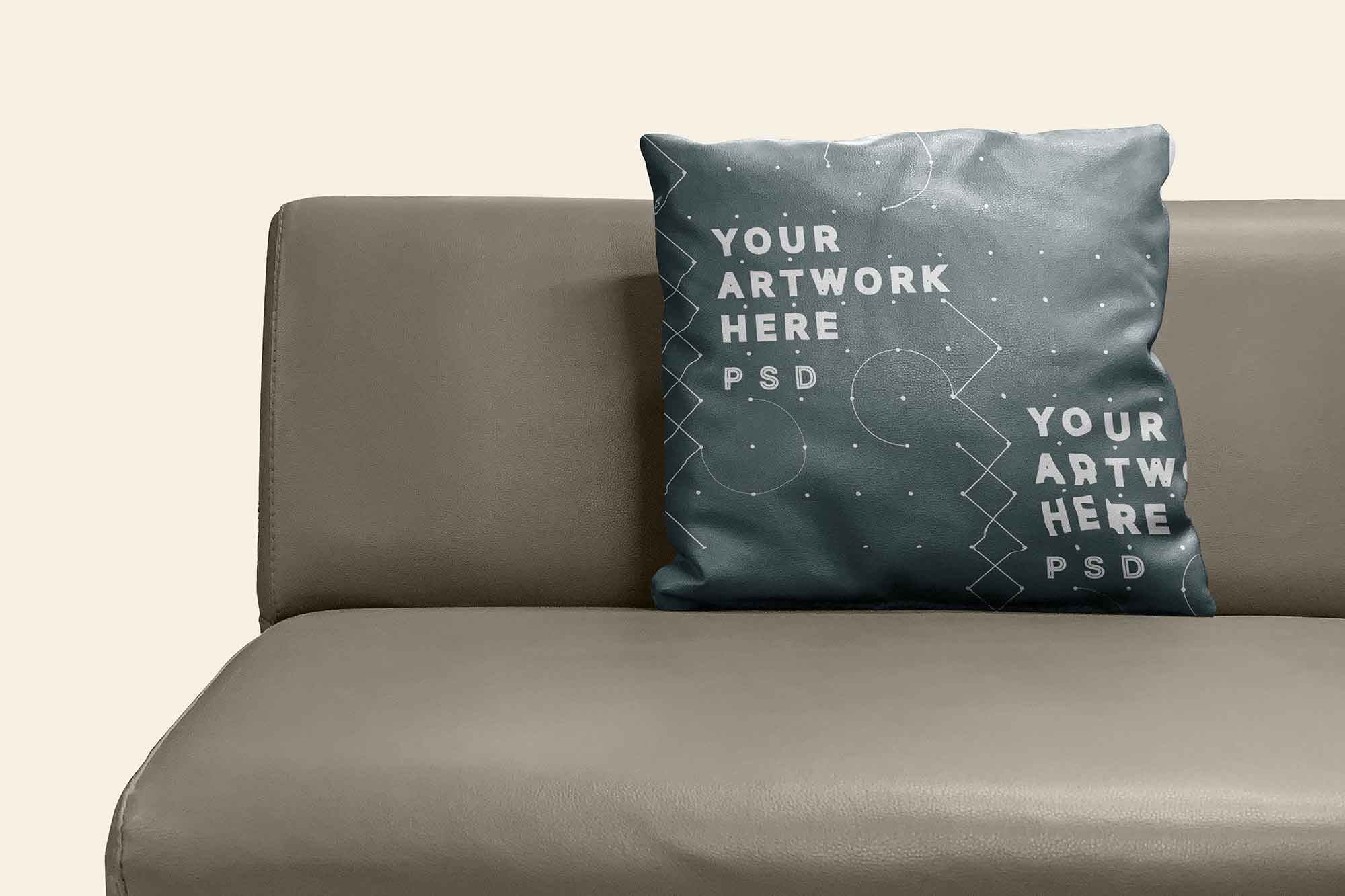 Free Standing Square Pillow Mockup (PSD)