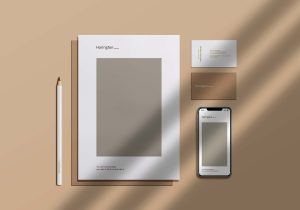 Free Stationery Mockup Scene Creator (PSD)