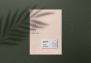 Free Stationery Mockup with Shadow Overlay (PSD)