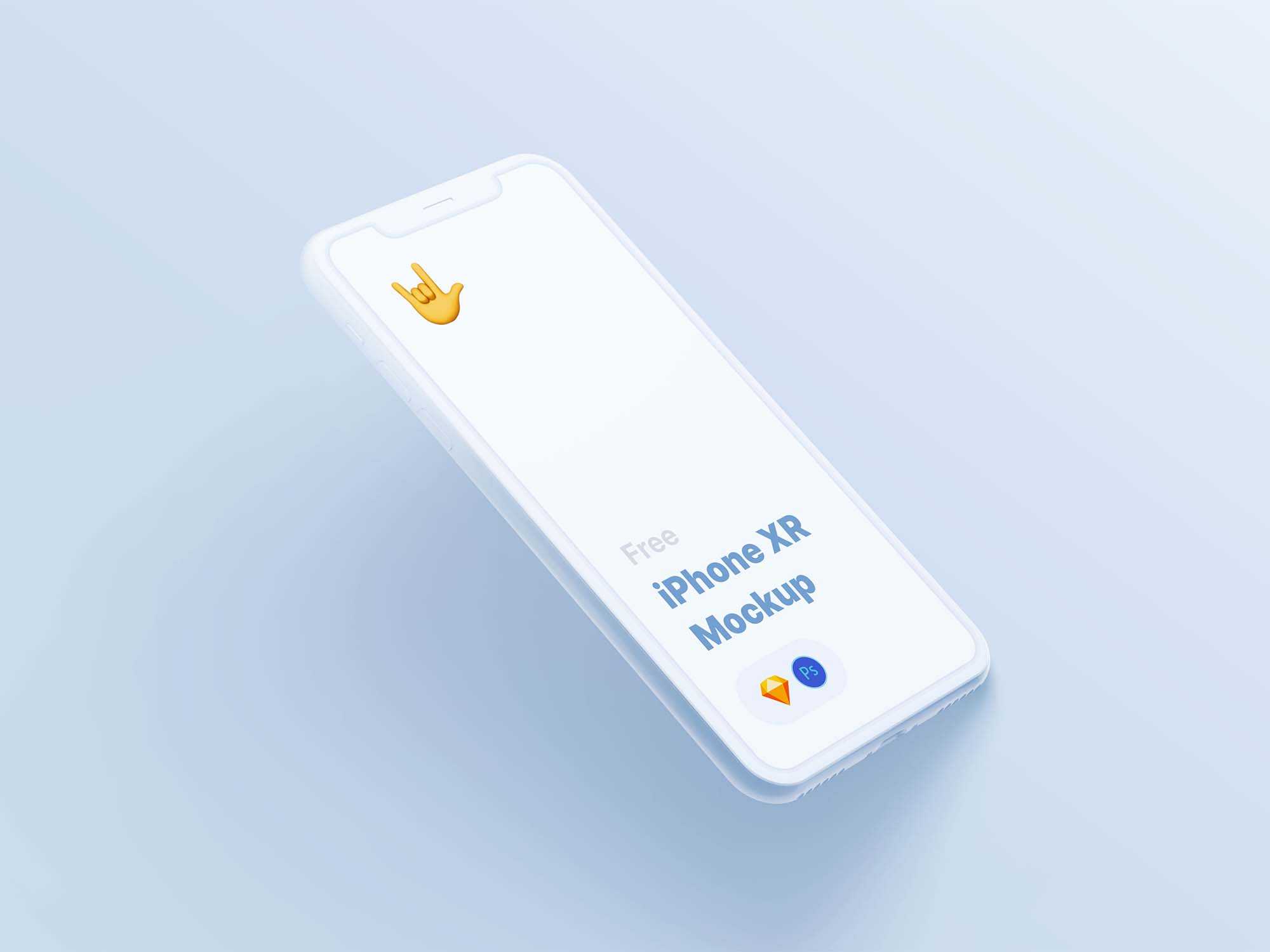 Free Stylized iPhone XR Mockup (PSD)