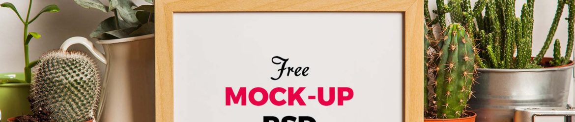 Free Table Photo Frame Mockup (PSD)