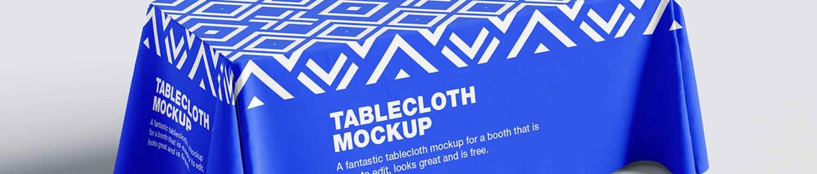 Free Tablecloth Mockup Free Tablecloth Mockup