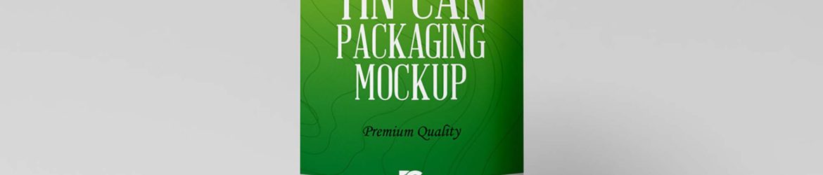 Free Tall Tin Can Mockup (PSD)
