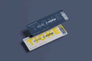 Free Tickets Mockup (PSD)