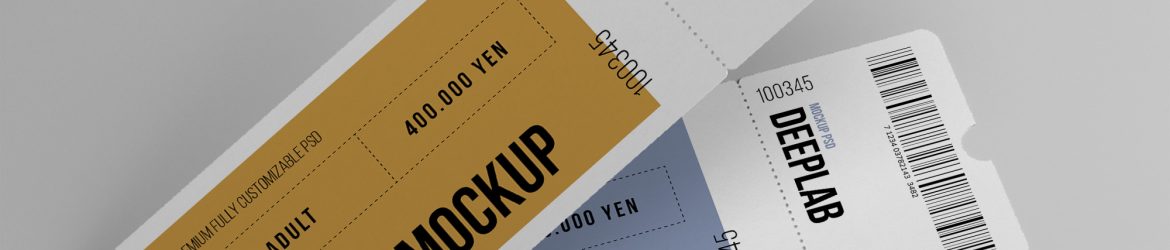 Free Tickets Set Mockup (PSD) Free Tickets Set Mockup (PSD)