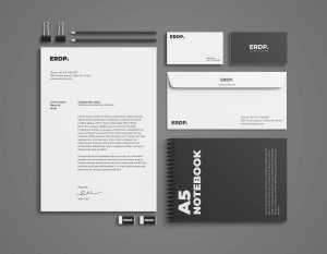 Free Top View Stationery Mockup (PSD)