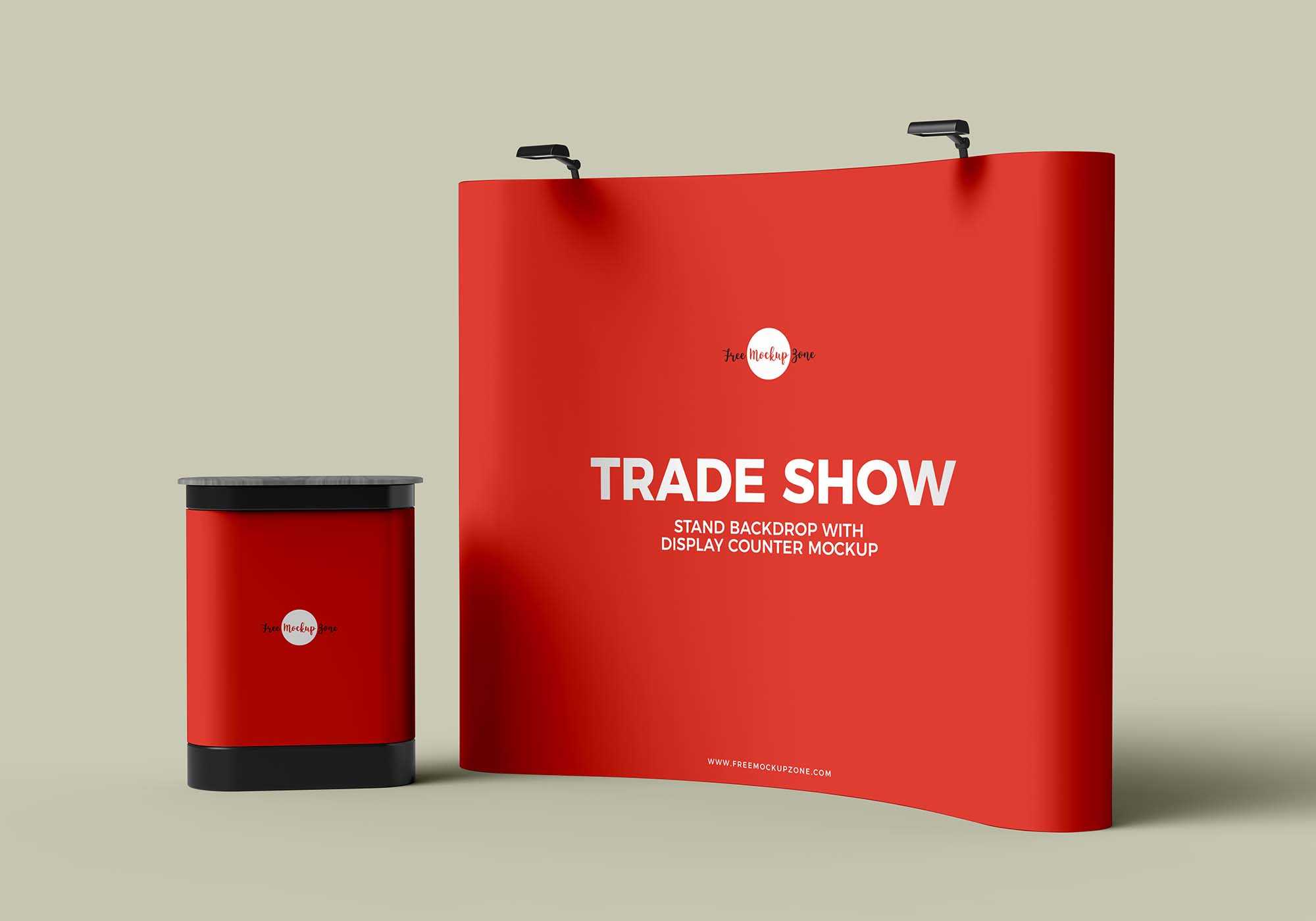 Free Trade Show Stand Mockup (PSD)