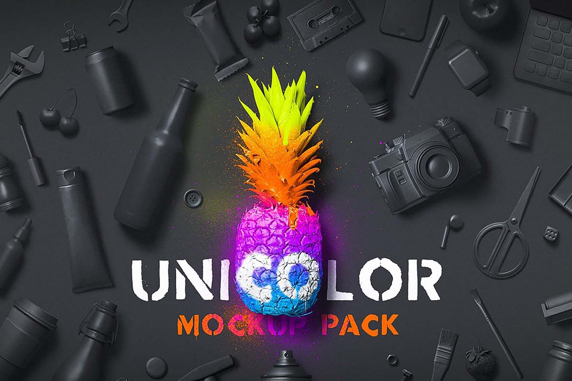 Free Unicolor Multipurpose Mockup Pack (PSD)