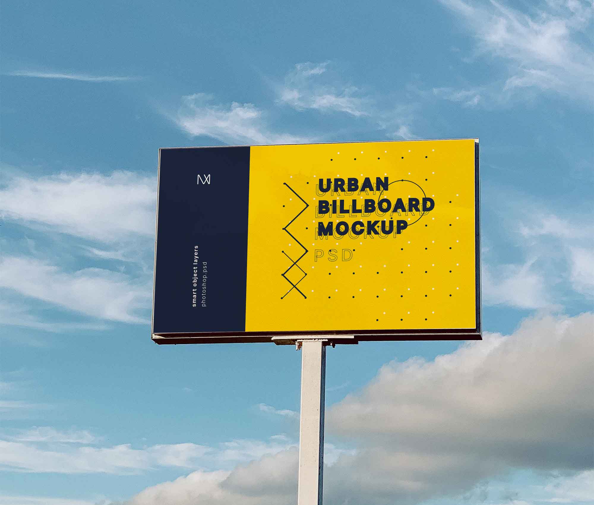 Free Wide Billboard Mockup (PSD)