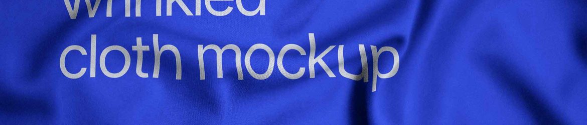 Free Wrinkled Cloth Mockup (PSD)