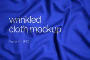 Free Wrinkled Cloth Mockup (PSD)