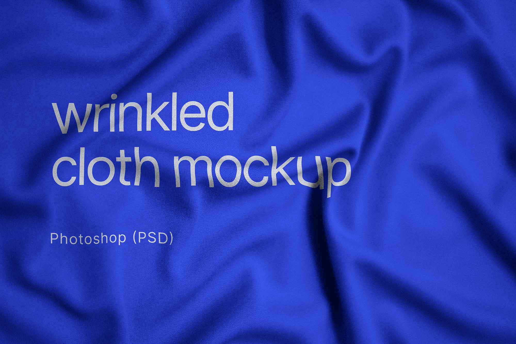 Free Wrinkled Cloth Mockup (PSD)