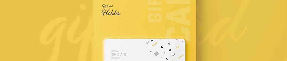 Gift Card with Holder Mockup