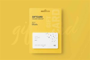 Gift Card with Holder Mockup