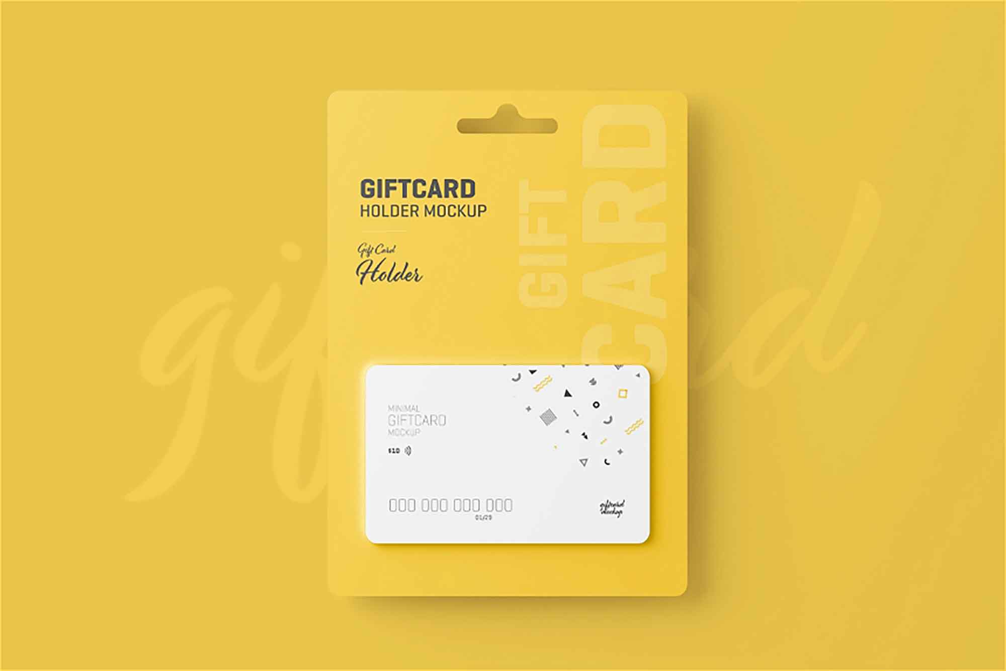 Gift Card with Holder Mockup