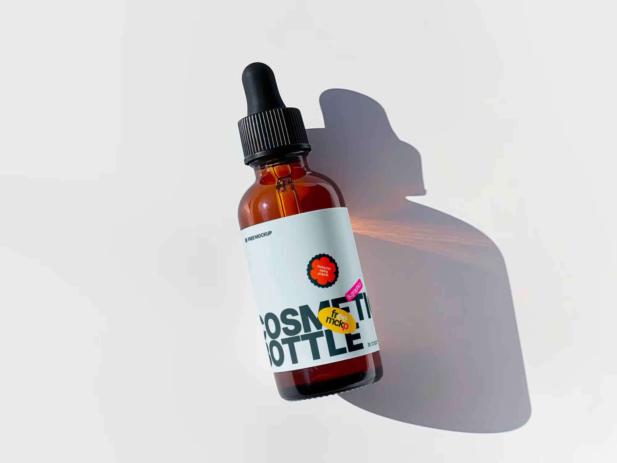 Glass Dropper Bottle Mockup
