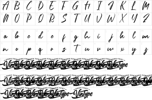 Mapa de caracteres da fonte Gradations Font | 1001 Free Fonts
