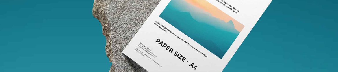 Gravity A4 Paper Mockup (PSD)