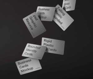 Gravity Plastic Cards Mockup
