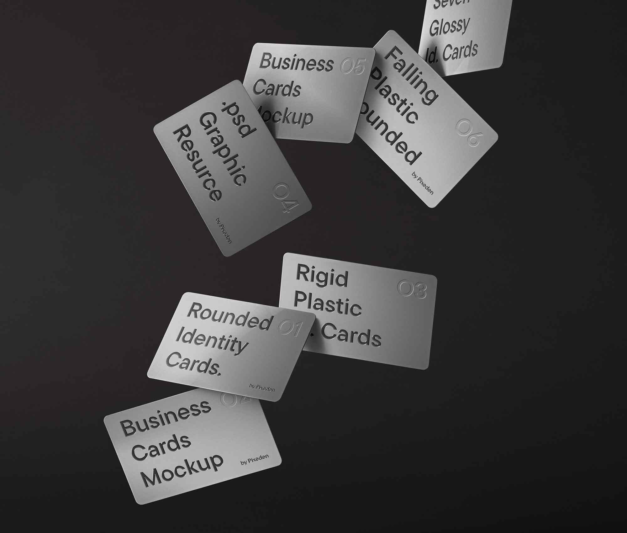 Gravity Plastic Cards Mockup