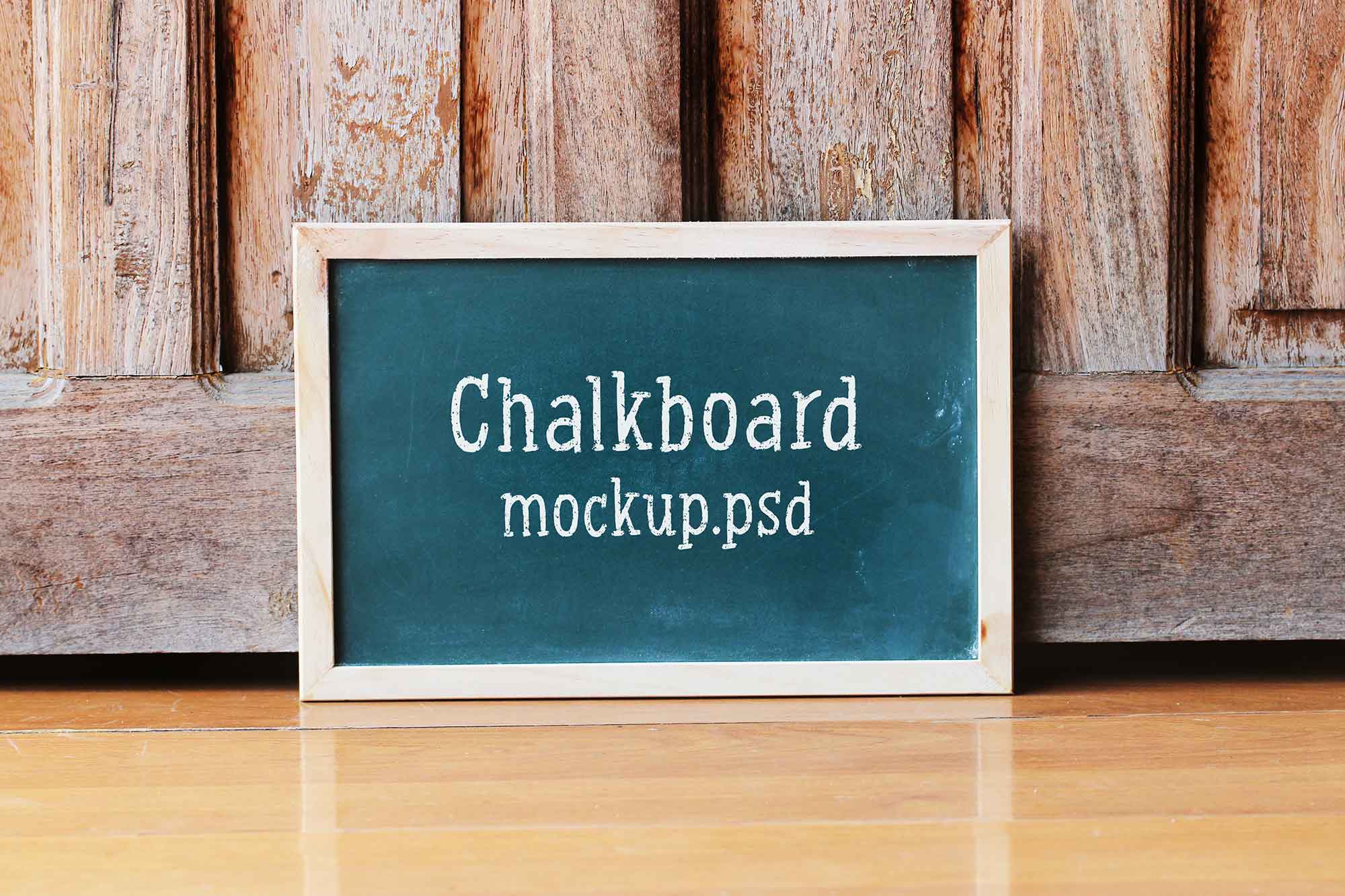 Green Vintage Chalkboard Mockup
