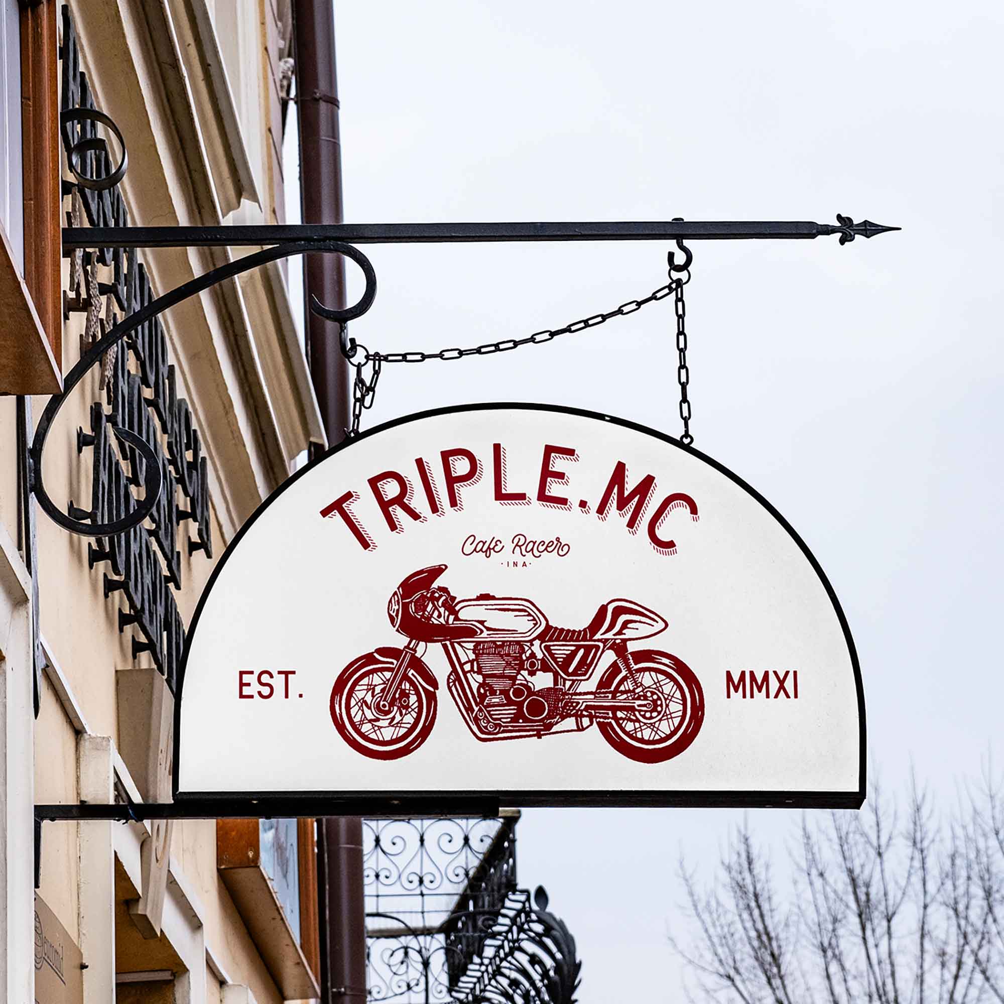 Half Circle Sign Mockup