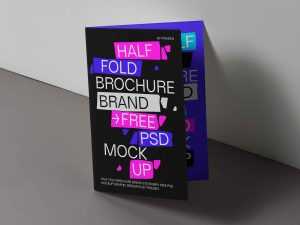Half Fold Brochure Mockup