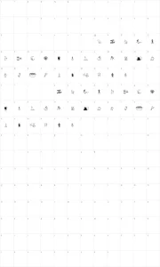 Mapa de caracteres da fonte Halloween Bell