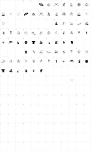 Mapa de caracteres da fonte Halloween Two