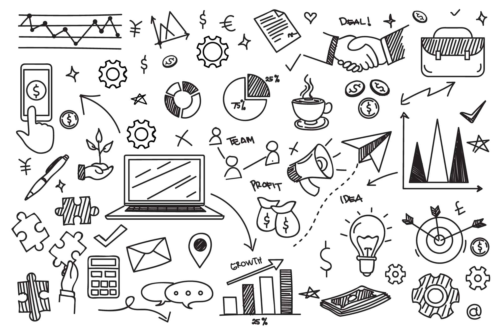 Hand Drawn Business Illustrations